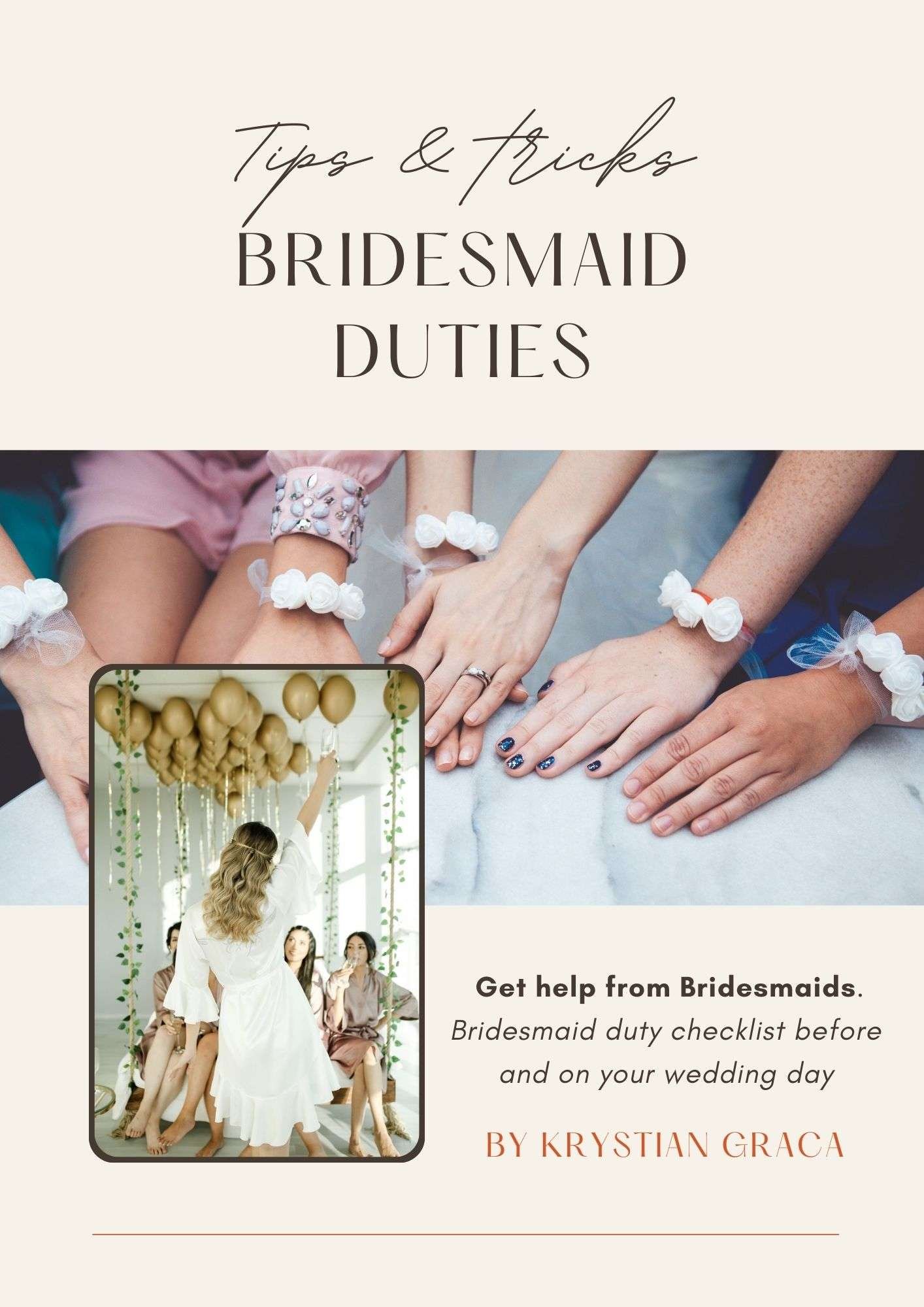 10 tips for getting ready bridesmaid duty checklist