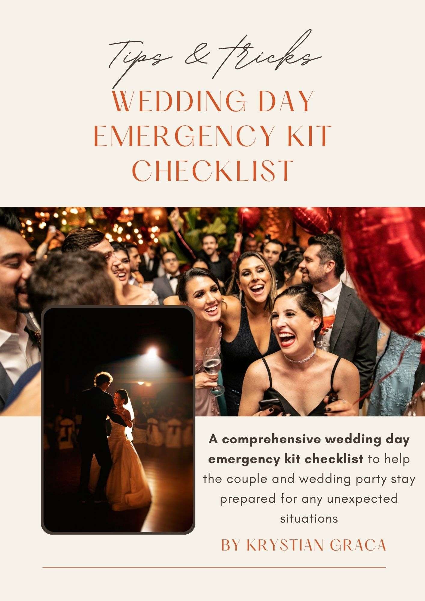 10 tips for getting ready wedding day emergency kit checklist.