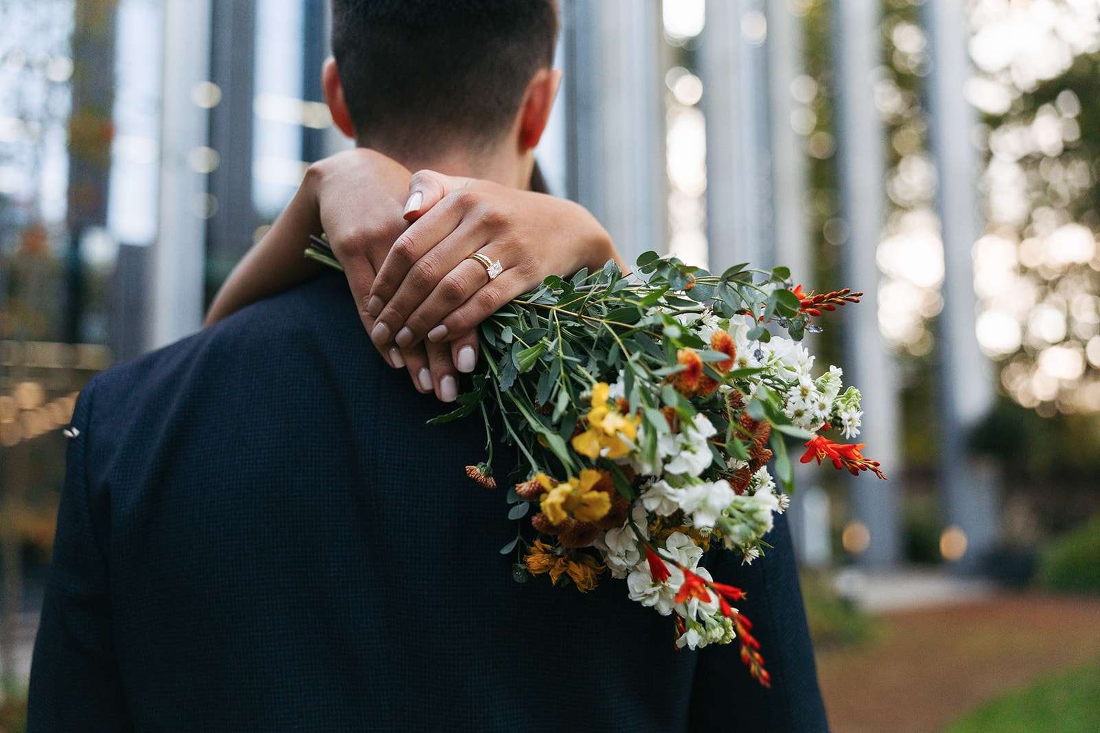intimate wedding at salisbury - photoshoot in the garden