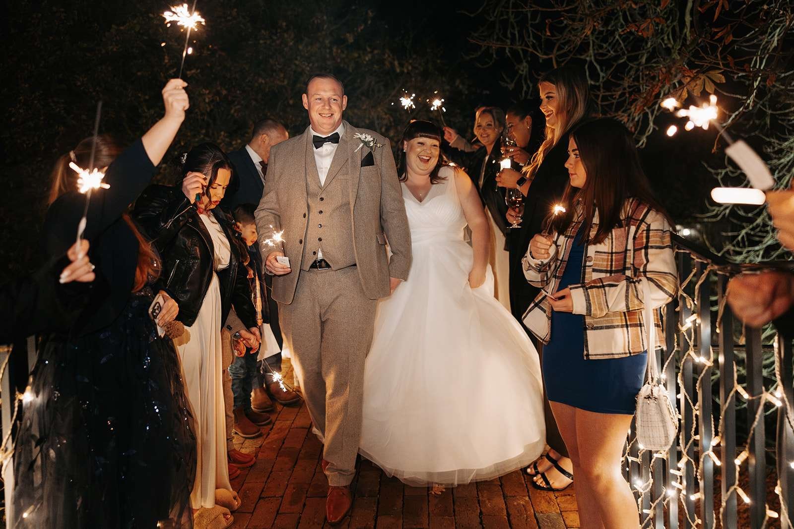Bassmead Manor Barns Wedding - sparkling walk