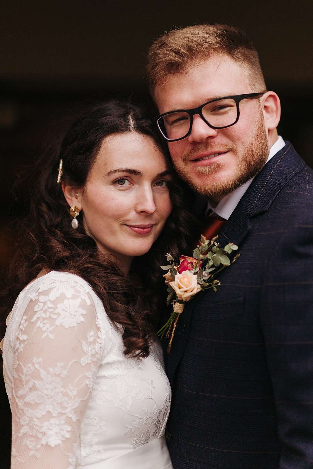 Bride and groom session at The Cart & Horses rustic reception venue.