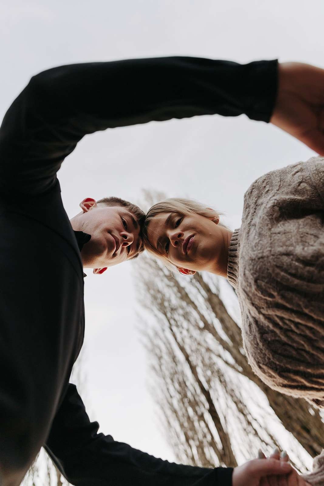Salisbury photographer capturing a romantic golden hour engagement session