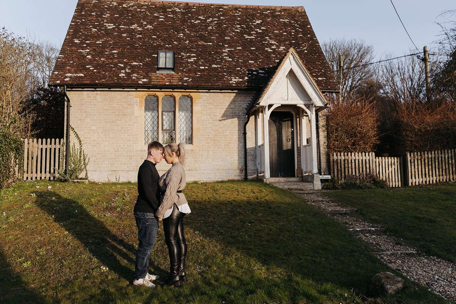 The magic of golden hour lighting up a couple’s joyful moment.