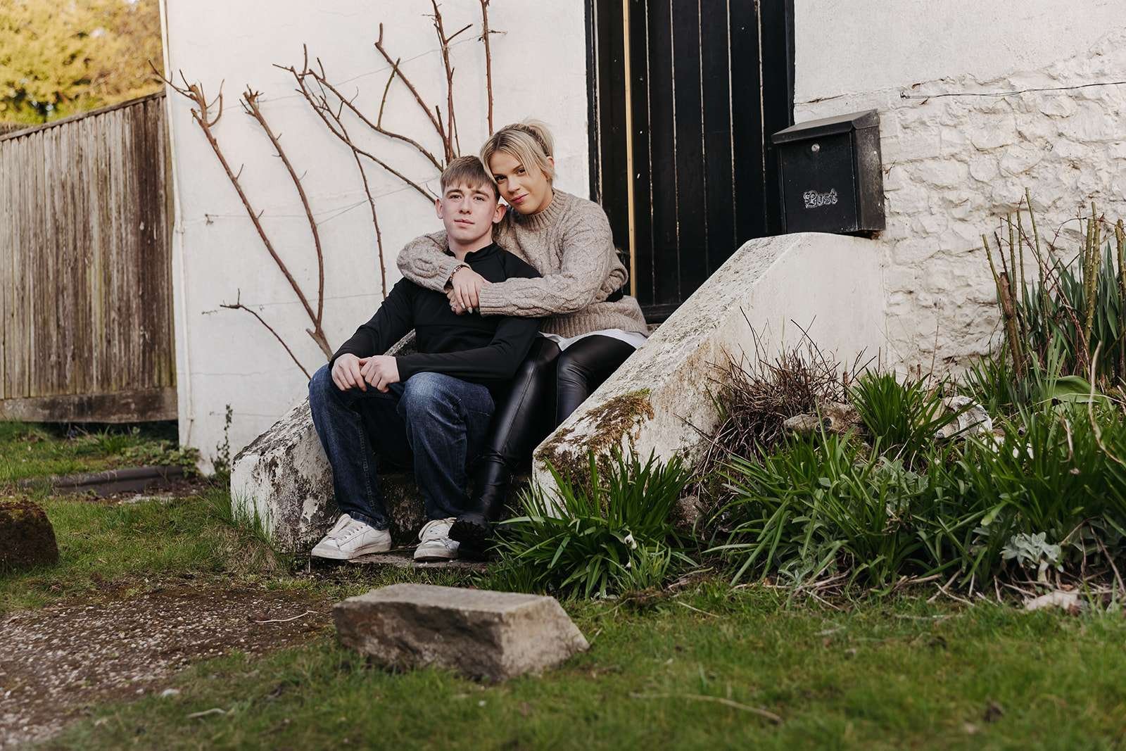 Romantic sunset couple photoshoot in the heart of Salisbury’s old village.