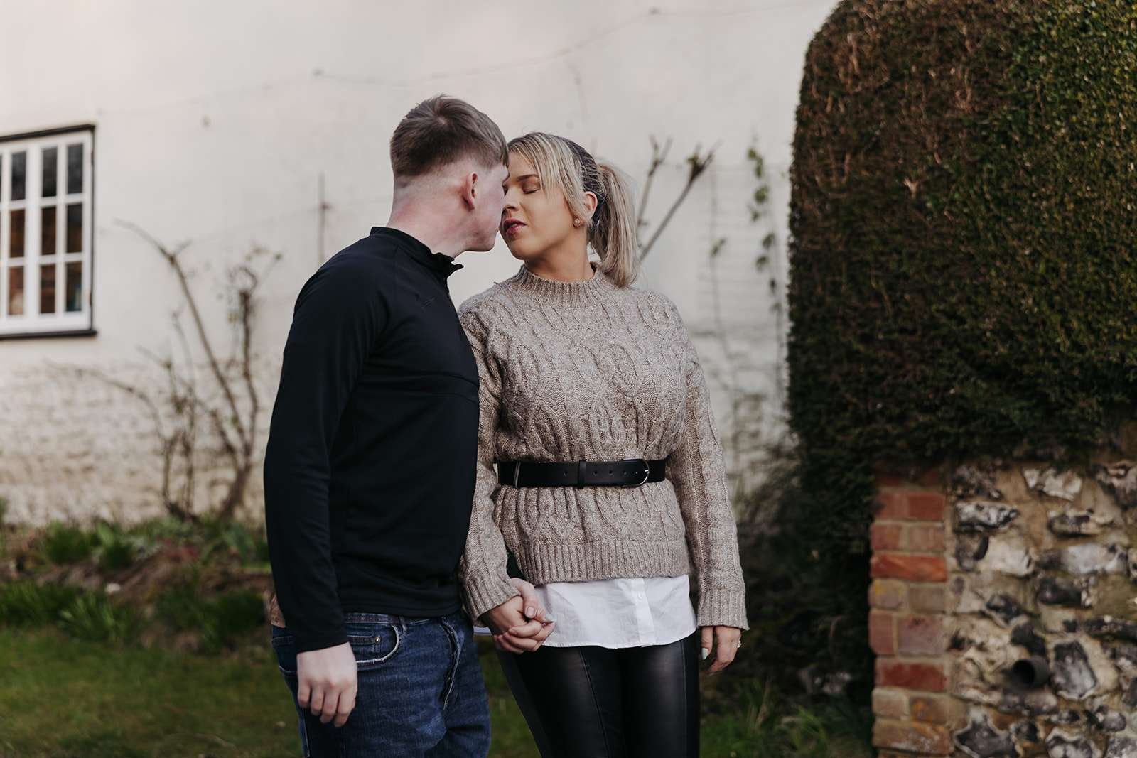 Romantic sunset couple photoshoot in the heart of Salisbury’s old village.