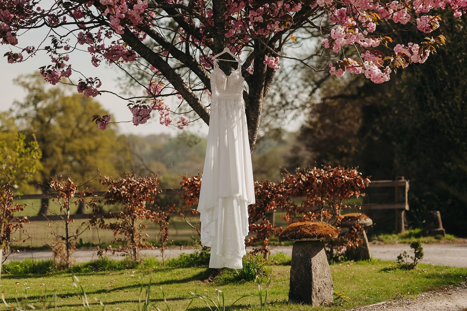 wedding dress at The Oak Barn Salisbury
