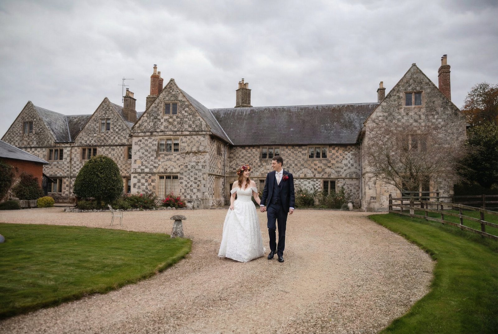 The Manor Estate wedding photographer manor estate walking couple e1767988999844